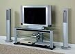 Plasma TV Stand with Poly Black Base By Powell Furniture