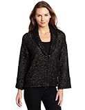 Adrienne Vittadini Women's Short Boucle Jacket, Charcoal, X-Large Adrienne Vittadini Women's Short Boucle Jacket, Charcoal, X-Large