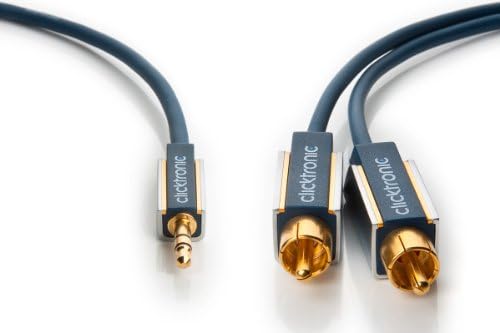 Clicktronic Advanced MP3 Adaptor cable (3.5 mm stereo jack / 2x RCA jack) 3 m