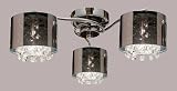 Semi Flush Mount with Smoked Glass - Chrome