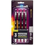 uni-ball Signo 207 Retractable Gel Pens, Ultra-Micro Point, Black Ink, 4-Pack (1790927)