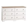 South Shore 3263027 Double Dresser, Pure White and Maple