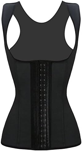 Fierce Honey Women's Latex Waist Training Abdominal Vest, Black, Small