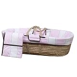 Metro Pink/Chocolate Moses Basket