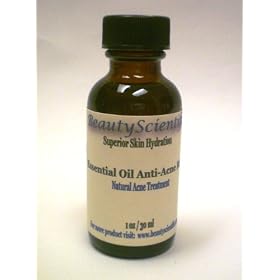 Essential Oil Anti-Acne Blend with lemongrass, peppermint, thyme, rosemary, geranium and bergamot essential oils