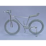 Metal Wire Gift Art Handmade Road Bicycle for Decorations - Twisted Souvenirs Craft Bike Toys- Specialized Cycling Ornaments Charms for Men/women/boys/girls/kids/guys for any occasion. SILVER COLOR