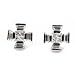 STERLING SILVER MEN'S EARRINGS Clear CZ