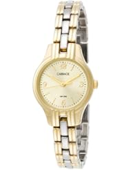 Carriage by Timex Womens C3C382 Two-Tone Round Case Champaign Dial Two-Tone Bracelet Watch