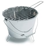 Sagaform 5015026 Portable Bucket-Shaped 10-Inch Charcoal Grill
