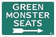 Boston Red Sox Fenway Park Green Monster Seats Retro Vintage Sports Tin Sign