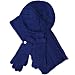 Cable Knit Navy Blue Beret Hat Scarf & Glove Set