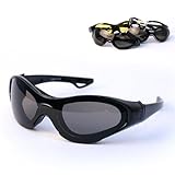 G058 Strapless Foam Back Ski Goggle - BLACK