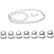 Cultured 18 Inches 1-Strand 6-6.5mm White Pearl Necklace & 6-6.5mm White Pearl Earrings with Silver Mount