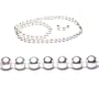 Cultured 18 Inches 1-Strand 6-6.5mm White Pearl Necklace & 6-6.5mm White Pearl Earrings with Silver Mount