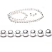 Cultured 18 Inches 1-Strand 6-6.5mm White Pearl Necklace & 6-6.5mm White Pearl Earrings with Silver Mount