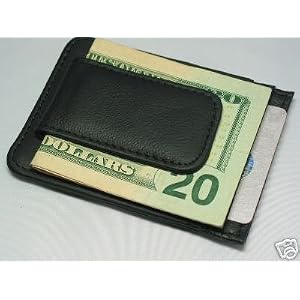 Buy 910A Fine Leather Hand Crafted Mans Man's Mens Mens Mini Wallet Credit Card Holder with Megnetic... by VB
