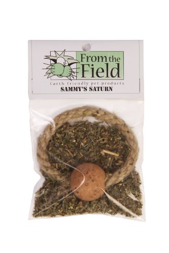 from The Field | Sammy's Saturn Cat Toy | Eco-Friendly Hemp Rope & Natural Cork Ball | Marinated in USA-Grown Catnip & Valerian Root Herbal Blend | Biodegradable & Durable Cat Enrichment Toy