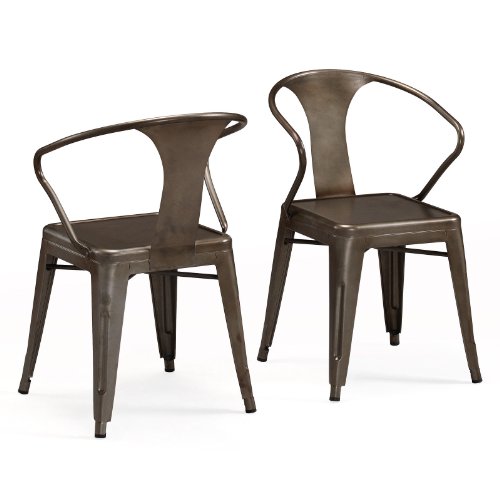 Tabouret Stacking Chair (Set of 4). This Set Of Dining Room Chairs Is Perfect For Adding A Vintage Look To Your Home. Crafted With A Solid Steel Construction And Coated With A Scratch-Resistant Finish These Chairs Will Last In Quality In Style.