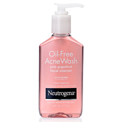 Neutrogena Oil-Free Acne Wash Facial Cleanser, Pink Grapefruit, 6 Ounce