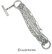 MULTI STRAND SILVER CHAIN BRACELET