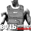NEW! ZFO-80LBS Adjustable Weighted Vest (WEIGHTS INCLUDED.One size fits all.)