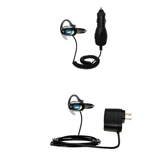 Essential Kit for the Motorola Headset H700 - includes Car and Wall Charger with Rapid Charge Technology - Gomadic Brand w/ TipExchange Technology