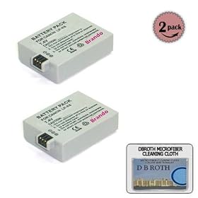 2 PACKS – HIGH Power LP-E5 replacement Battery for your Canon EOS Rebel Xsi – Free DB Roth Micro Fiber cleaning cloth included