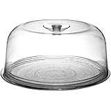 Bormioli Rocco Ginevra Cake Platter With Plastic Dome, Gift Boxed