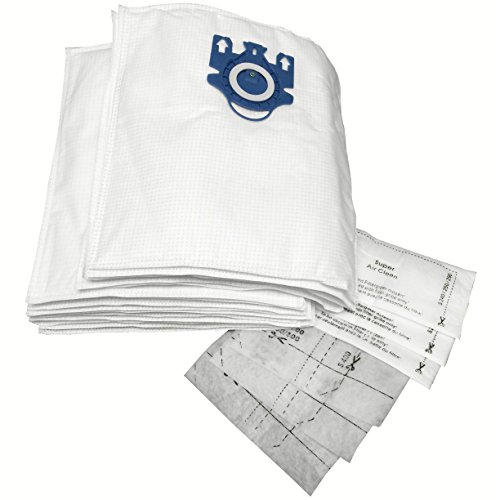 15-pack Microfiber Vacuum Bags Designed to Fit Miele GN Models with 6 Filters