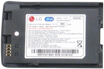 OEM NEW ORIGINAL LG VX9400 STANDARD BATTERY SBPP0019901