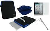 rooCASE 3n1 Super Bubble Neoprene Sleeve Case Cover / Anti-Glare Screen Protector / Capacitive Stylus for Apple iPad 2 / iPad 3 / The new iPad 16GB, 32GB, 64GB (Black / Dark Blue) rooCASE 3n1 Super Bubble Neoprene Sleeve Case Cover / Anti-Glare Screen Protector / Capacitive Stylus for Apple iPad 2 / iPad 3 / The new iPad 16GB, 32GB, 64GB (Black / Dark Blue)