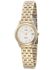 Timex Womens T2N253 Analog Gold-Tone Case and Bracelet Dress Watch