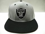 NFL LA Raiders Shield Logo Gray Black 2 Tone Retro Snapback Cap Oakland