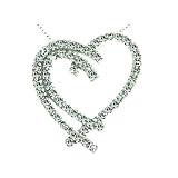 0.60 cttw Heart Shaped Pendant - 14kt White Gold LIFETIME WARRANTY