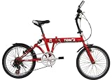 TOYOTA TEAM TOMS トムス MG-TO206SN レッド ノーパンク20インチ折畳み自転車