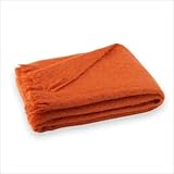 Brushed Mohair Throw in Siena