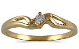 .05 Carat Diamond Promise ring in 10K Yellow Gold