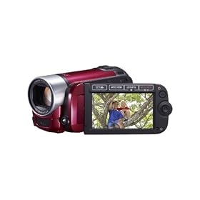 Canon LEGRIA FS406 Camcorder - Red (37x Optical Zoom, 2.7 inch Widescreen LCD)