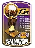 Los Angeles LAKERS 15 Time NBA Champs Wooden Sign
