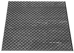 Charcoal Rubber Tile Diamond Pattern 24"W X 24"L - Lot of 3