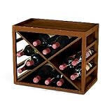 12 Bottle X Cube-Stack Wine Rack (Light Finish