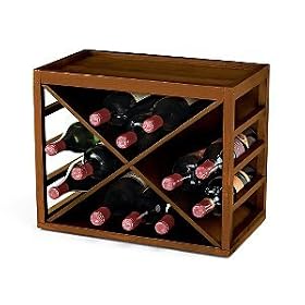 12 Bottle X Cube-Stack Wine Rack (Light Finish by Wine Enthusiast