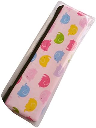 Budget Gift Idea- New Thai Elephant Design Cotton Pen Pencil Zipper Bags Souvenir Multi Purpose Stationery MakeUp Brush Cases, 7.8 X 2 Inches (Large Multi Color Elephants on Pink)