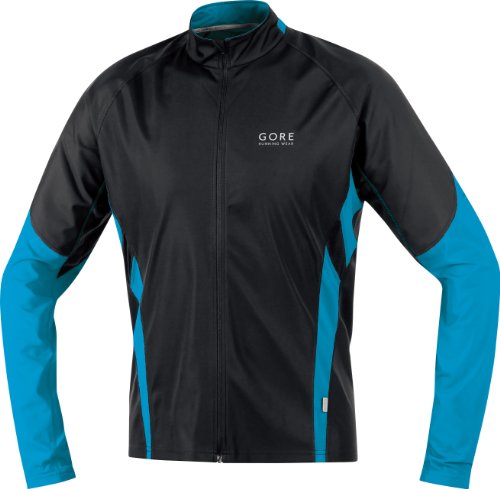 GORE RUNNING WEAR Herren Shirt Soft Shell AIR, black/pool blue, M Preisvergleich