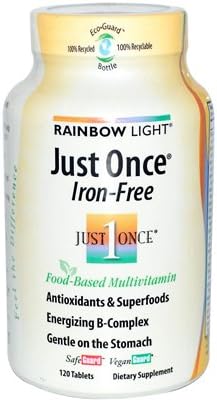 Rainbow Light Just Once Iron-Free Food-Based Multivitamin - 120 Tablets
