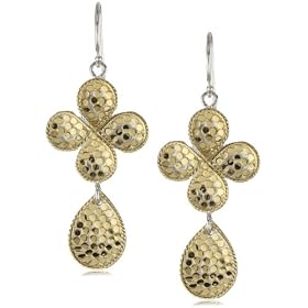 Anna Beck Designs Gili Flower Drop 18k Gold Plated Earrings