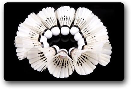 Custom Gift Funny Huge Badminton non-woven top Doormat,Indoor/Outdoor Floor Mat(23.6 X 15.7 Inch)