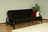 Ameriwood Black Finish Discount Futon Bed with Mattress