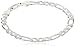 Amazon Collection Sterling Silver Open Figaro Chain Bracelet, 7