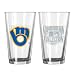MLB Milwaukee Brewers 2-Pack Retro Pint Glass